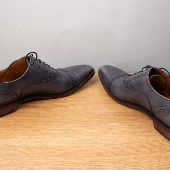 John W Nordstrom JWN Men\'s Size 13 Oxford Blue Leather Italy main image 4